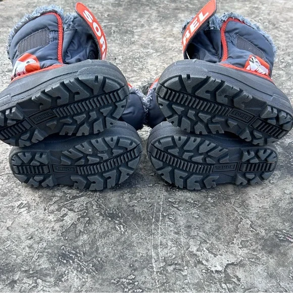 SOREL Toddler Winter Boots | Waterproof Winter Snow Boots | Grey Orange | Size 7 - Picture 14 of 16